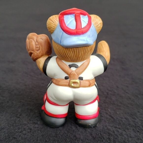 Vintage Homco Set of 3 Porcelain Baseball Bears Figurines #1403 - Picture 5 of 10